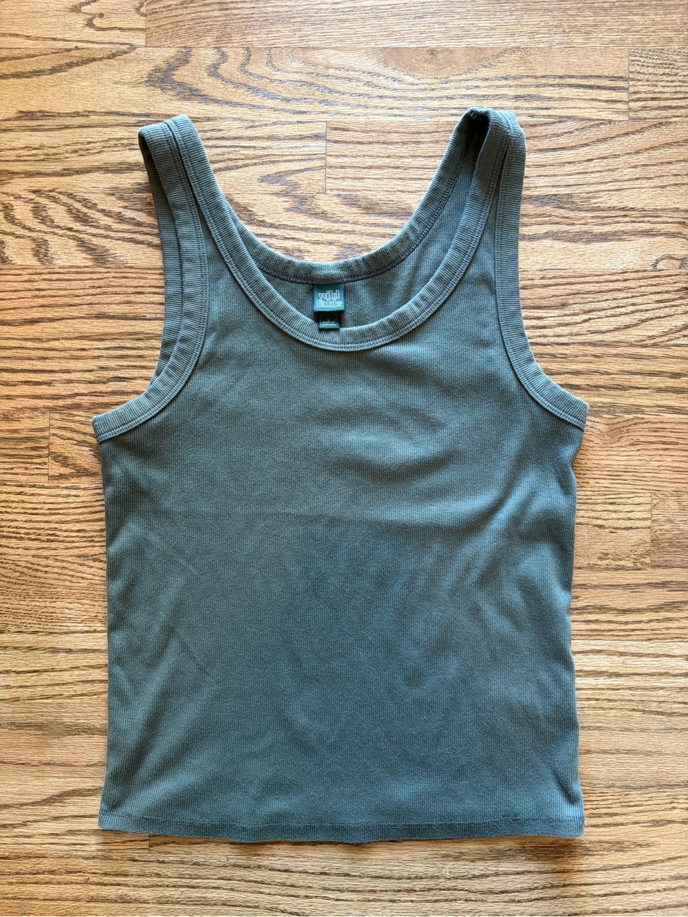 Wild Fable Olive Ribbed Tank Top